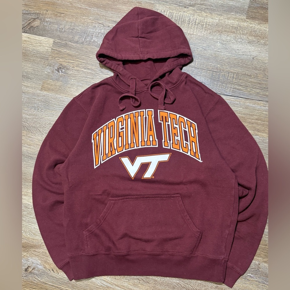 Top of the World Virginia Tech Maroon Hoodie with Orange Logo